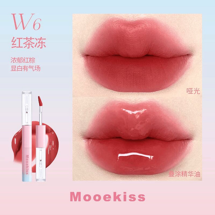 木柯诗双头唇釉唇泥唇霜不易沾杯保湿滋润唇蜜唇釉W6 1 份