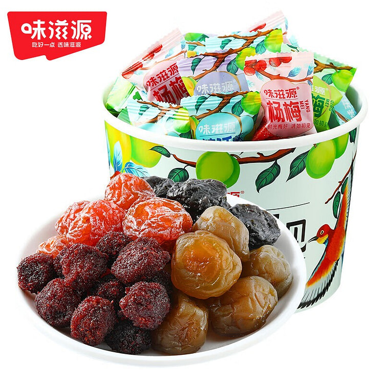味滋源梅子桶320g桶装话梅青梅好久梅见蜜饯果干