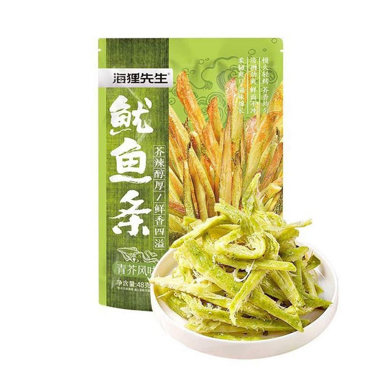 Mr. Beaver Wasabi-Flavored Squid Sticks 48g 48 g