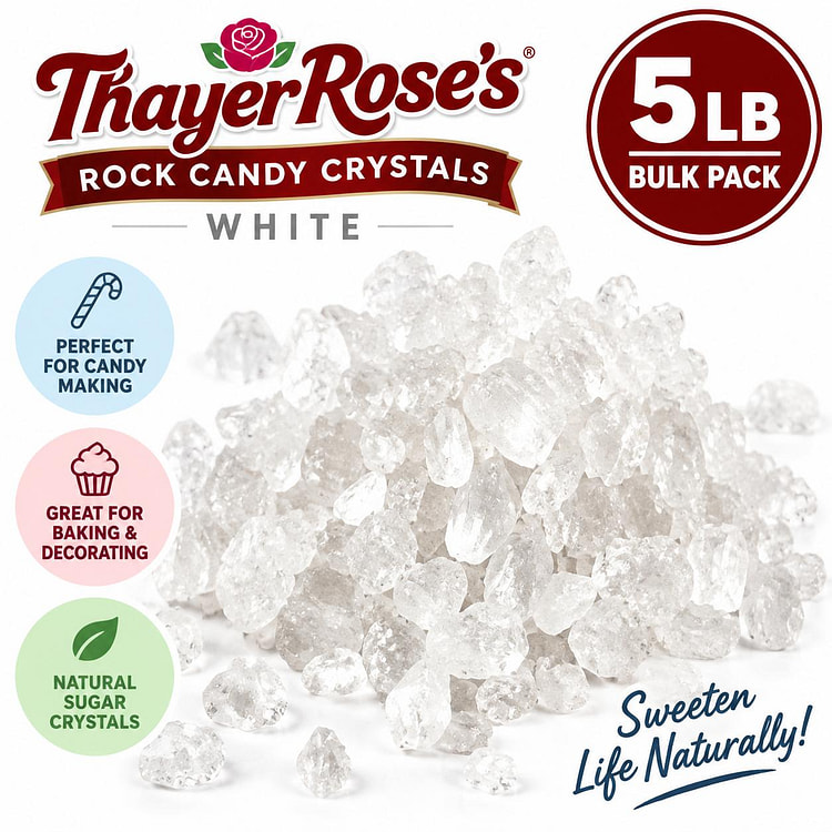 White Rose Crystal Hard Candy 5lb 1 each