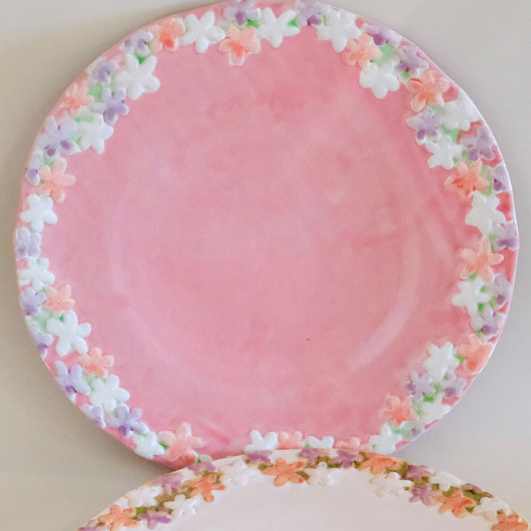 Seto ware 24cm Touji Plate(Gift Box) Pink