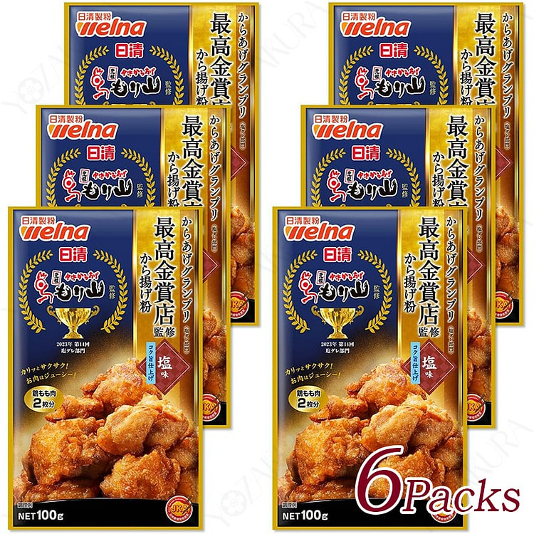 日清 炸鸡粉 日式咸香味 100克 × 6包