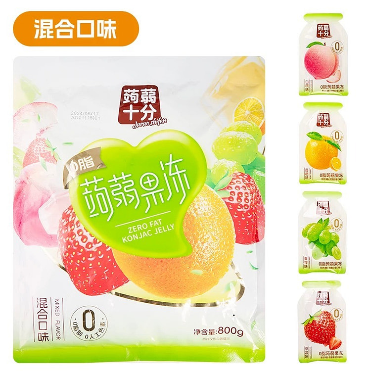 盐津铺子蒟蒻果冻低0脂零食小吃休闲食品解馋吸吸冻 混合口味