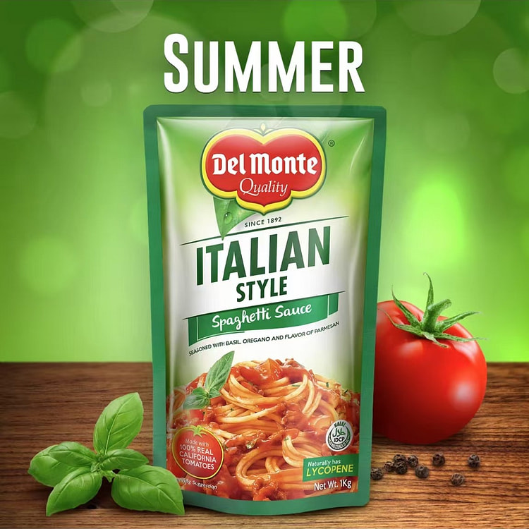 Filipino Del Monte pasta sauce with tomato sauce
