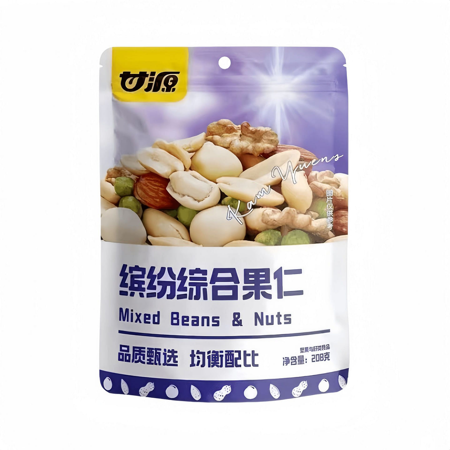 Gan Yuan Assorted Mixed Nuts 208g*1 Bag 208 g