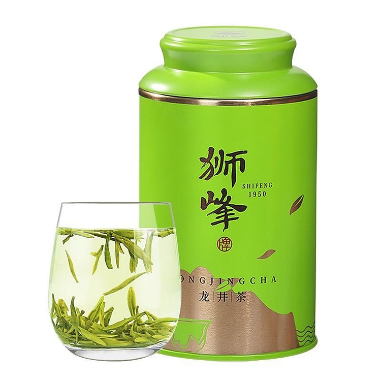 狮峰牌 杭州特产2025新龙井茶雨前绿茶100g 1 罐