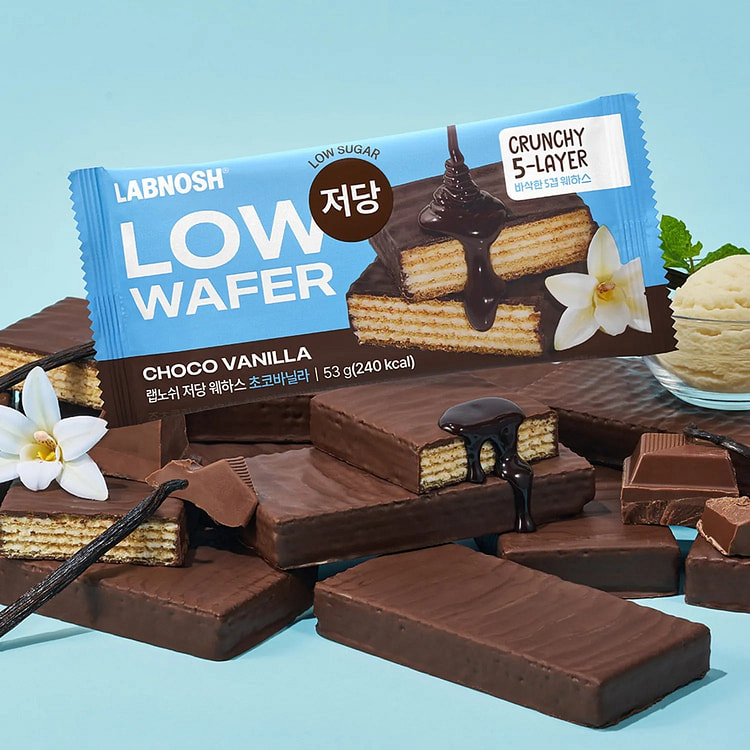 Labnosh Low-Sugar Wafers #Choco Vanilla 53g 1 each