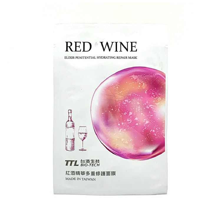 台湾【台酒】VINATA红酒精华多重修护面膜 25 毫升