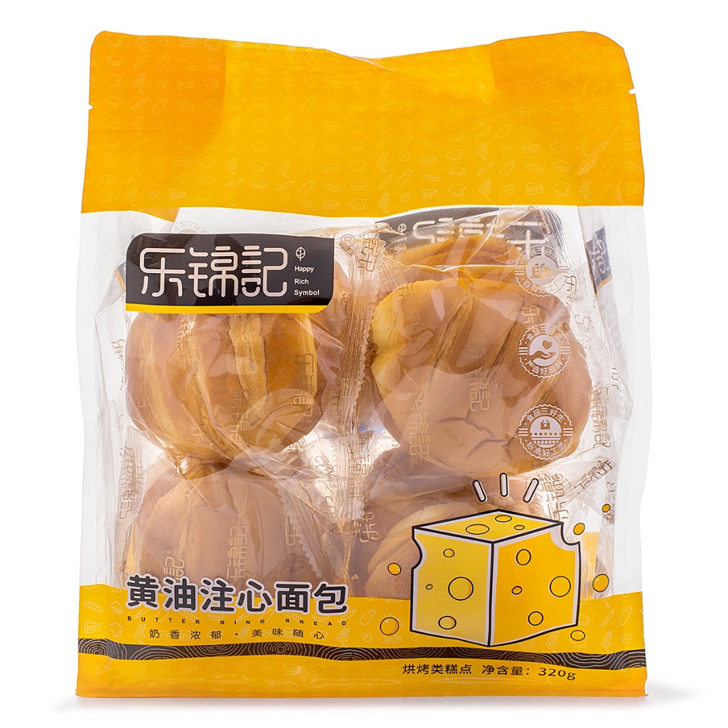 Happy Rich Symbol Cheese Flavored Butter Bread - Weee!
