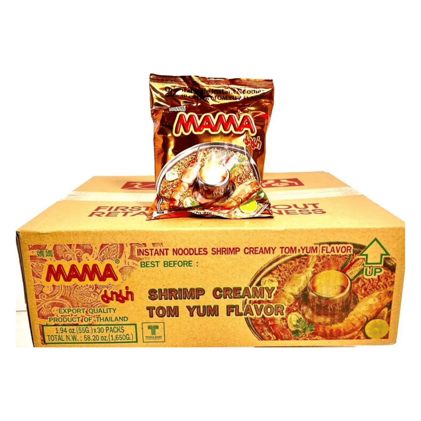 Mì Ăn Liền Mama Vị Tom Yum Cay Béo 30 Gói 1 hộp
