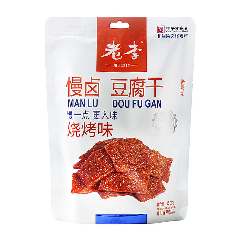Mr Li Slow braised tofu dried bean curd BBQ flavor 150 g