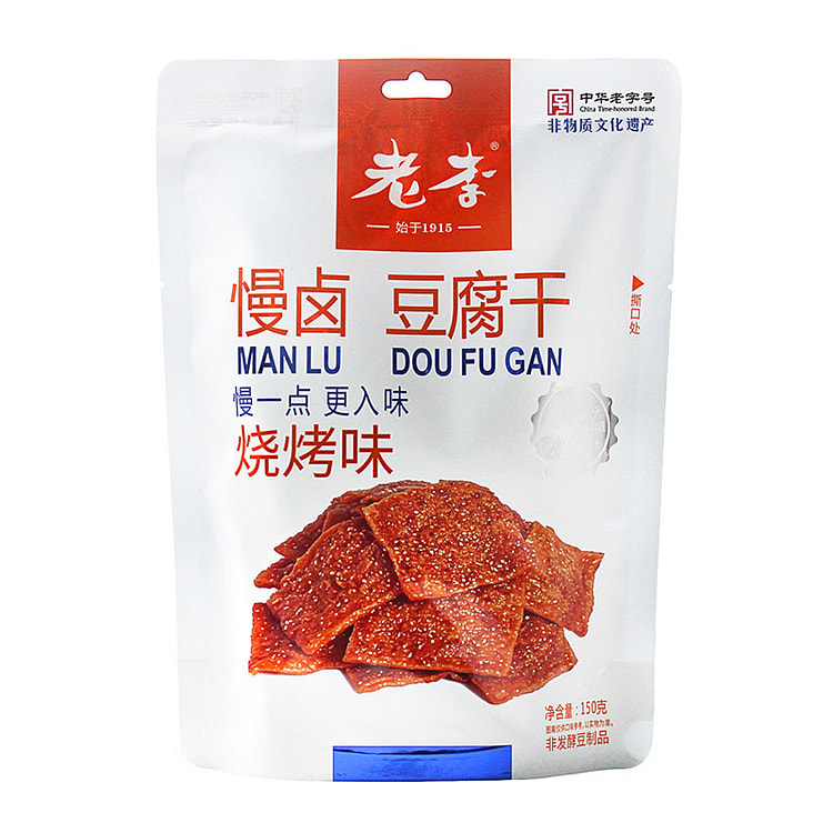 Mr Li Slow braised tofu dried bean curd BBQ flavor 150 g
