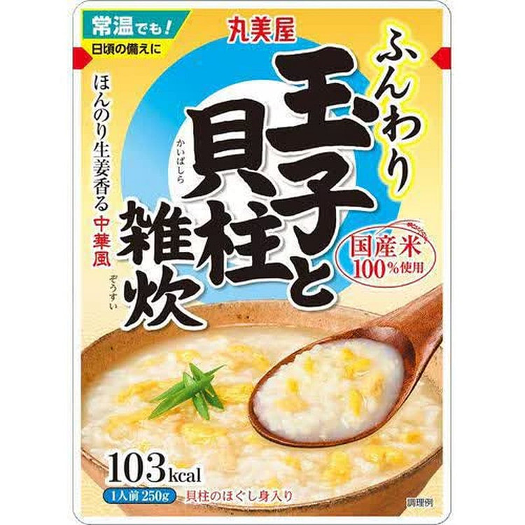 Marumiya 鸡蛋干贝米粥袋 250g