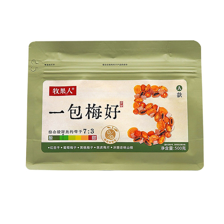 牧果人一包梅好混合果干蜜饯500g
