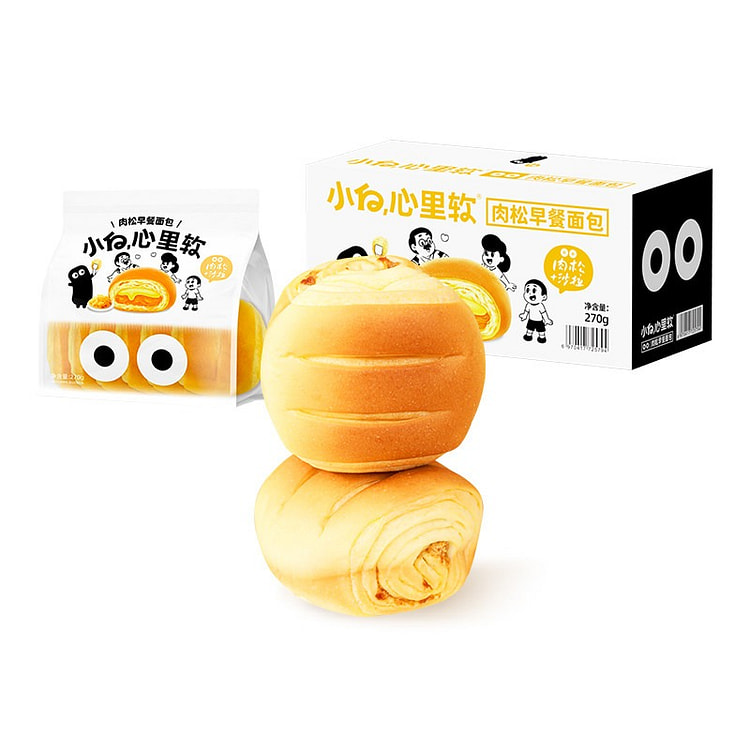 Little White Soft Pork Floss Hand-Torn Bread 270 g