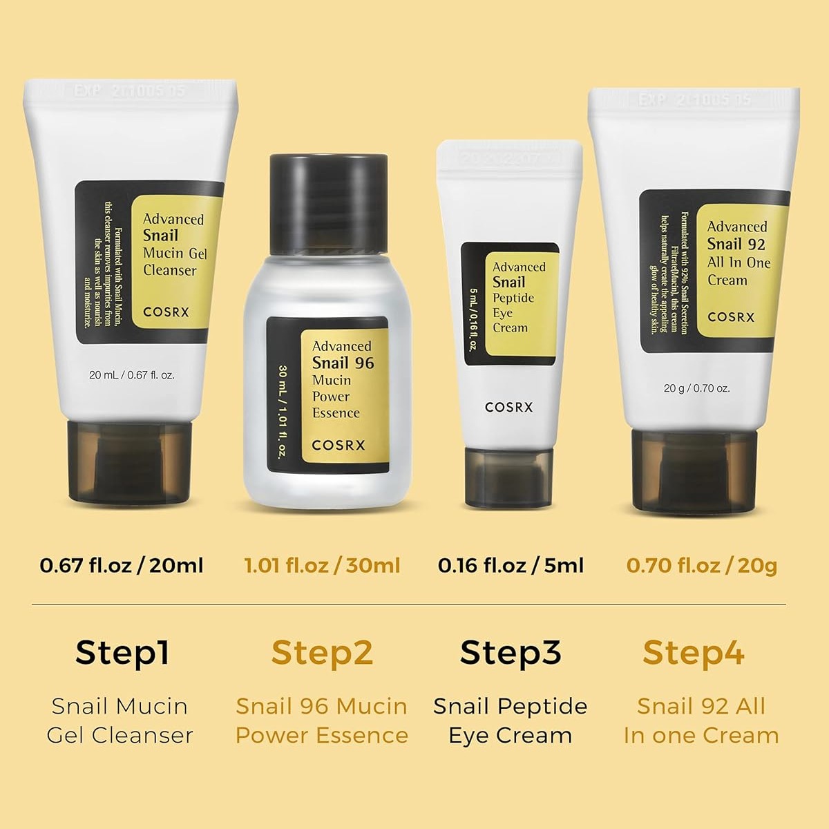 Get COSRX - All About Snail Trial Kit 8 oz Delivered | Weee! Asian
