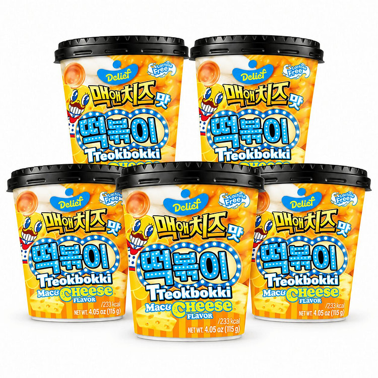 DELIEF Tteokbokki Cup Mac & Cheese 115g* 5 cups 1 pack