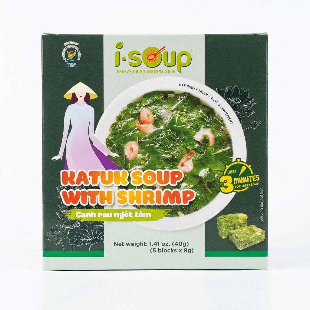 [i-Soup] Freeze Dried Instant Katuk Soup & Shrimp 1 box