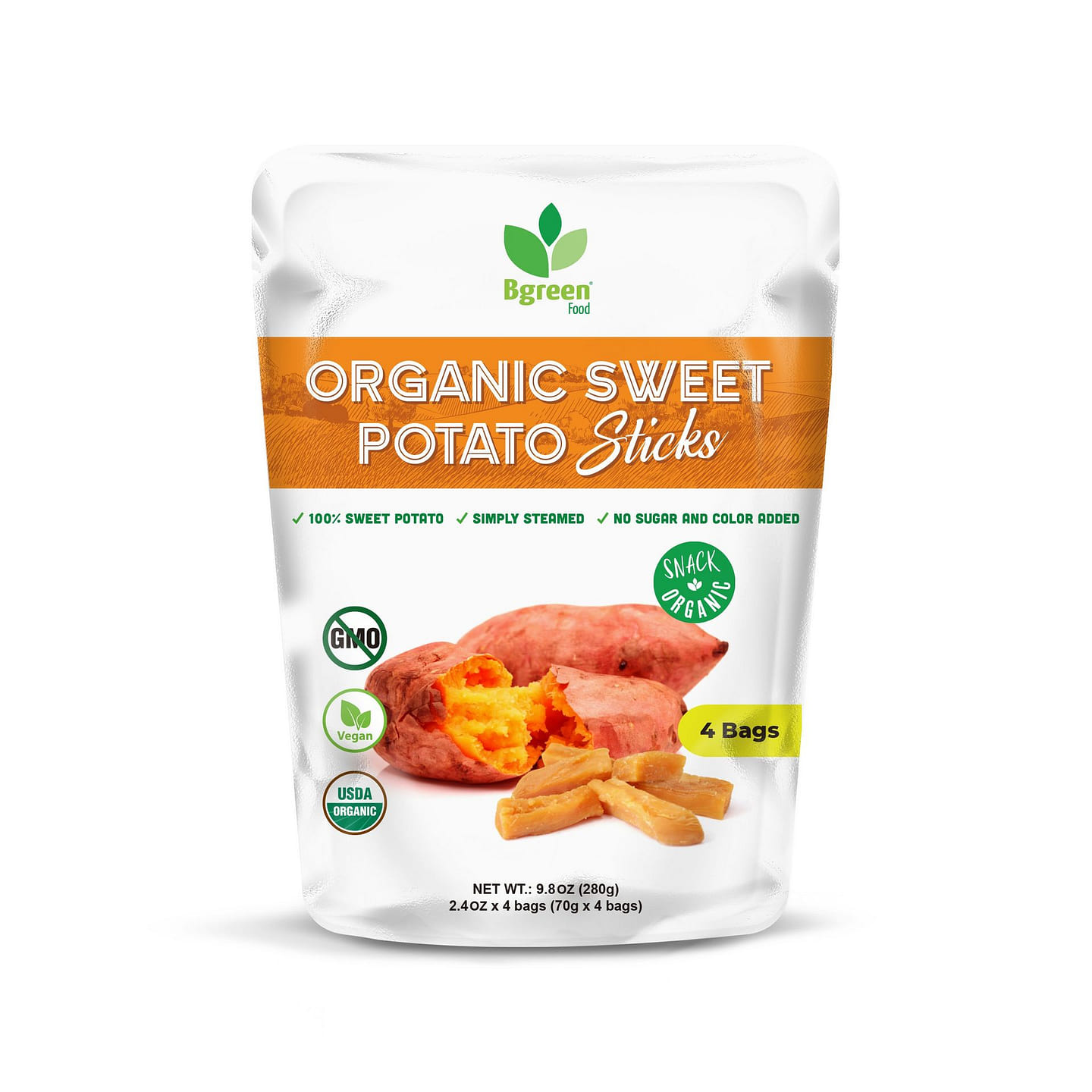 Bgreen Food Organic Sweet Potato Sticks 9.8 온스
