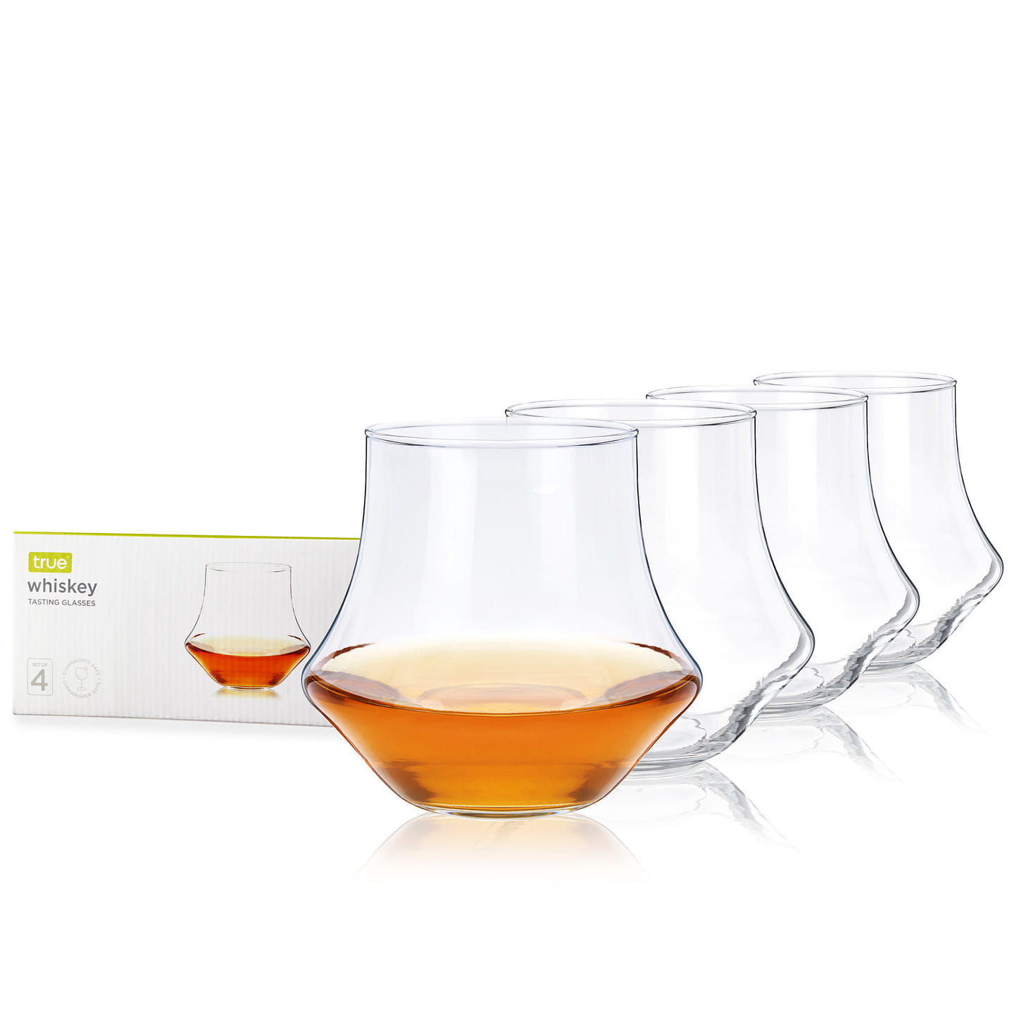 Whiskey Glasses, Set of 4 by True 4 each