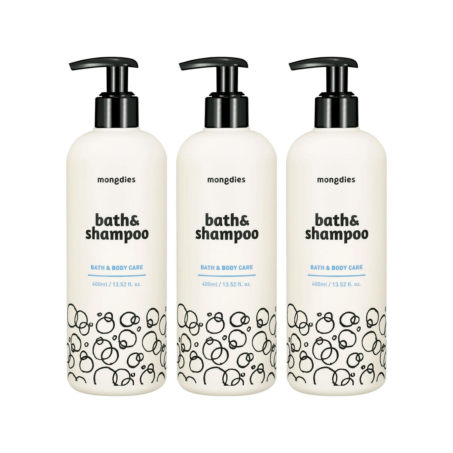 mongdies Baby Gel Bath & Shampoo – 400ml – 3 Pack 3 count