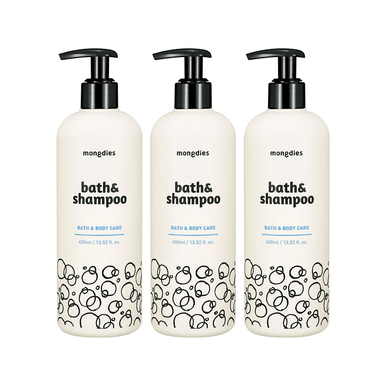 mongdies Baby Gel Bath & Shampoo - 400ml - 3 Pack 3 count