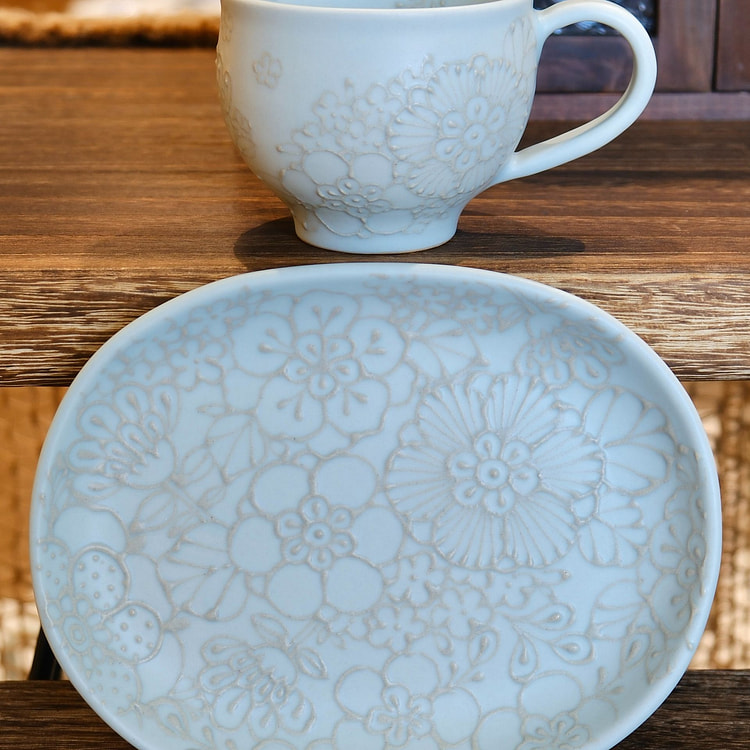 Artist Nazumi Taniguchi Flower Coffee Cup Set #3