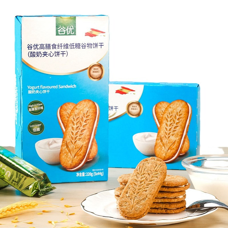 Fiber Low Sugar Cereal Biscuits(Yogurt Sandwich) 220 g