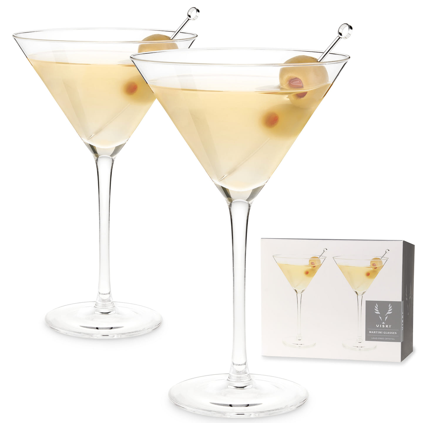 Stemmed Crystal Martini Glasses by Viski® 9 fl.oz
