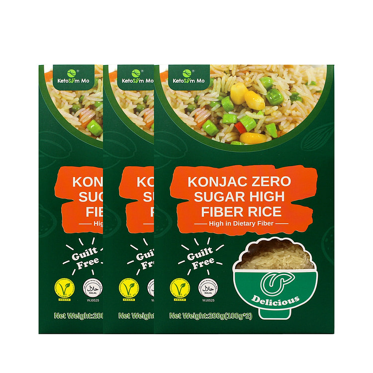 Konjac Zero Sugar High Fiber Rice 3 Pack 200 g*3 pack