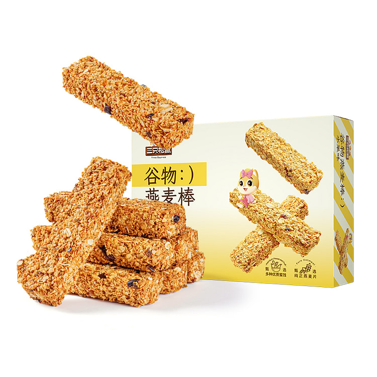 三只松鼠燕麦谷物蛋白棒燕麦水果味200g*1盒