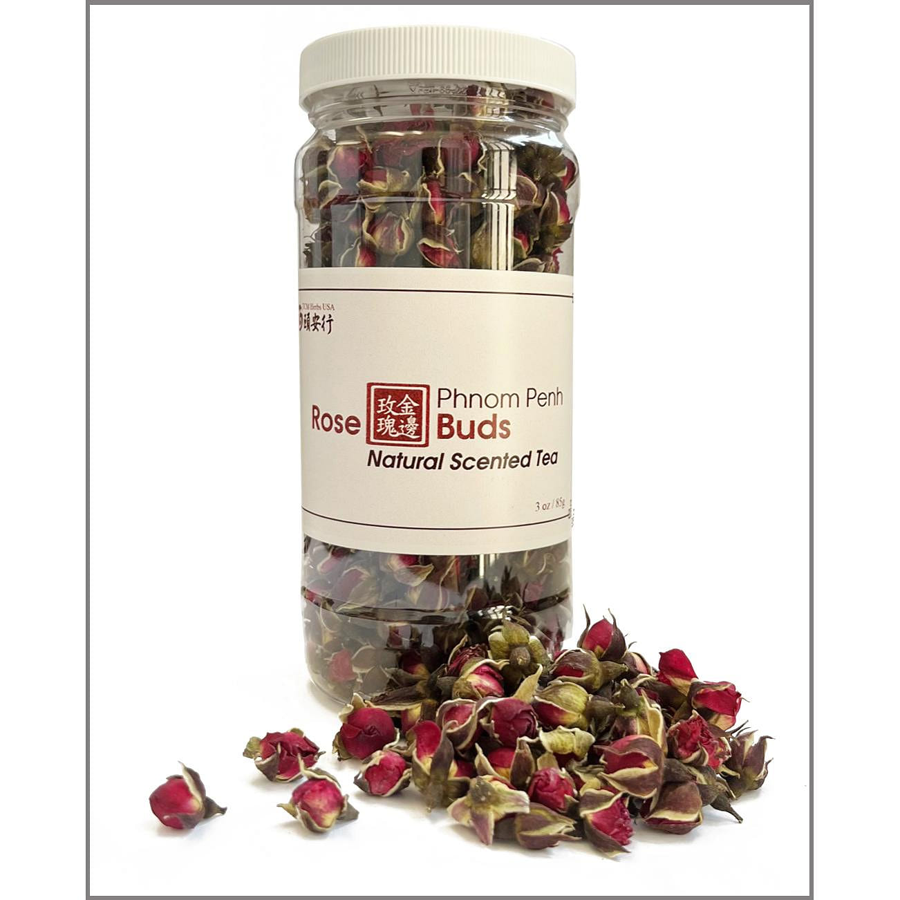 Dried Phnom Penh Red Rose Bud Herbal Tea 3 oz 85 g