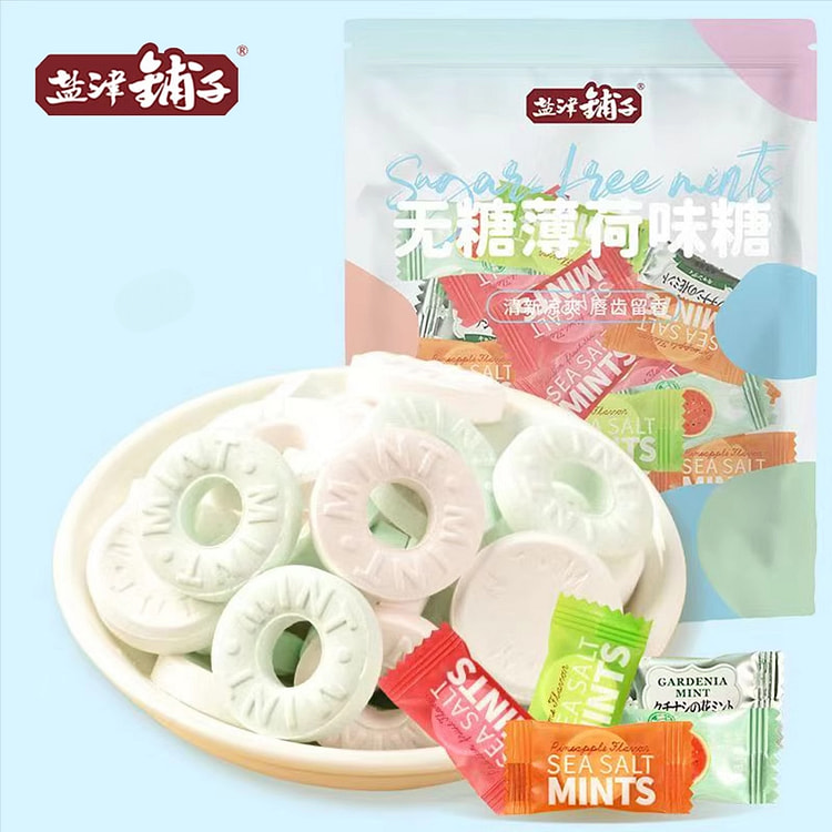 盐津铺子无糖薄荷糖5味混合200g/袋