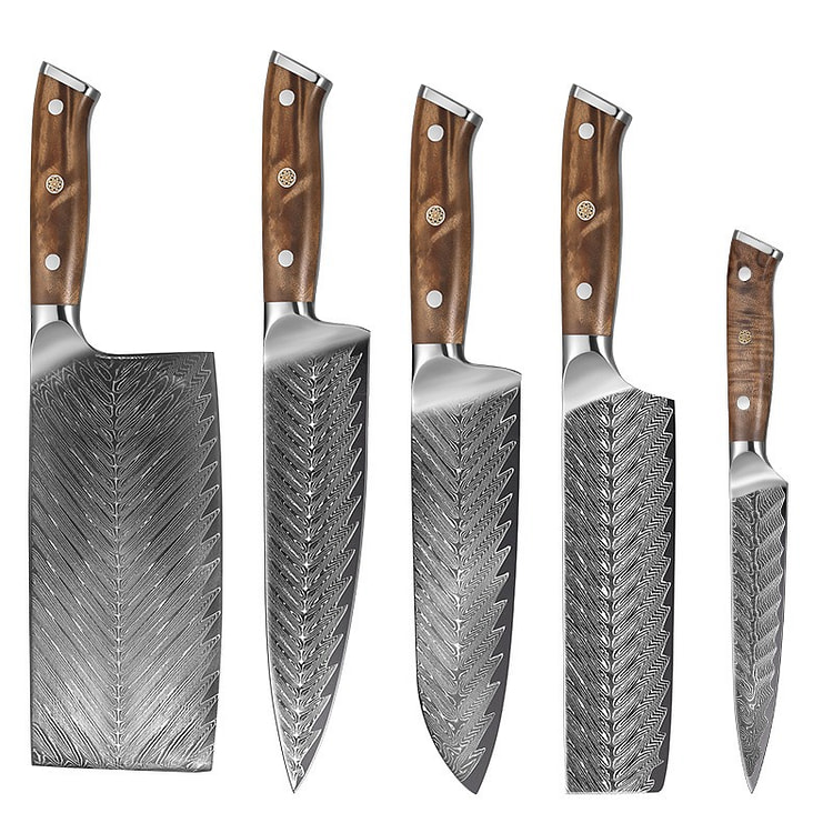 Damascus steel handmade kitchen knife 5 each