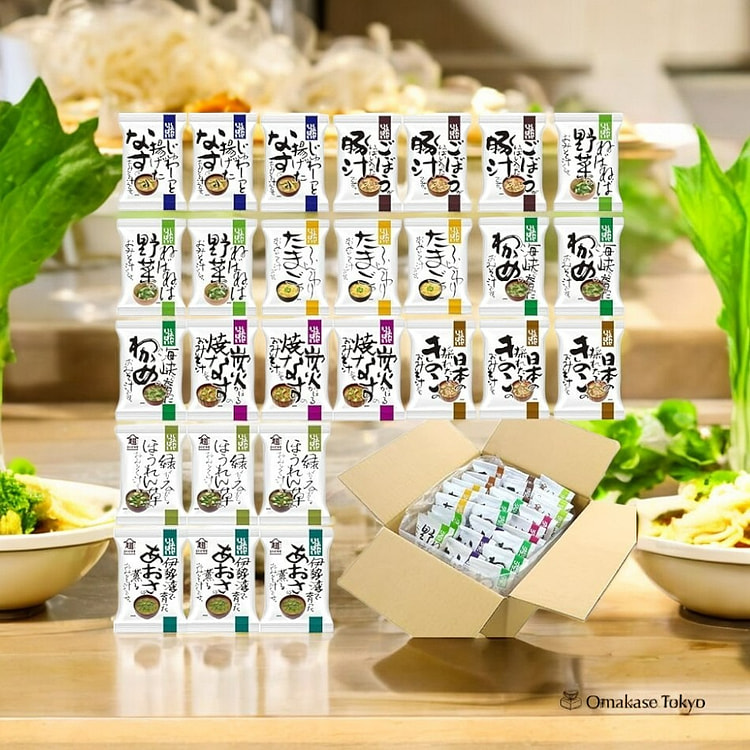 Freeze-Dried Miso Soup 9 Types for 27 Servings