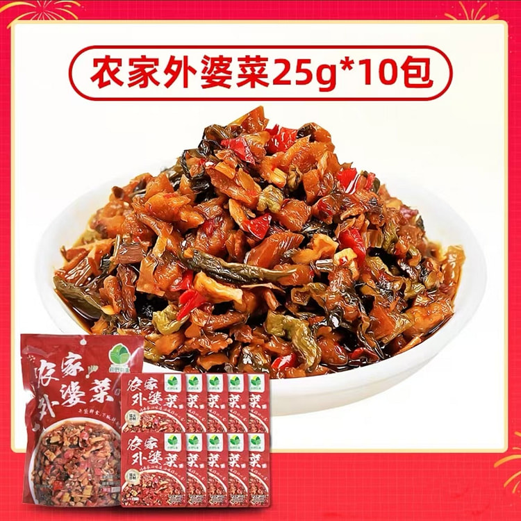 田野故事农家外婆菜下饭菜 【25g*10袋】