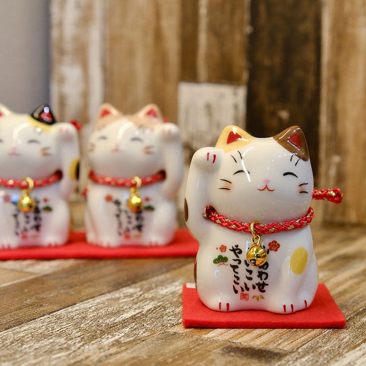 日本 药师窑 H6cm 招财猫（礼盒装）- 黄色 1 个