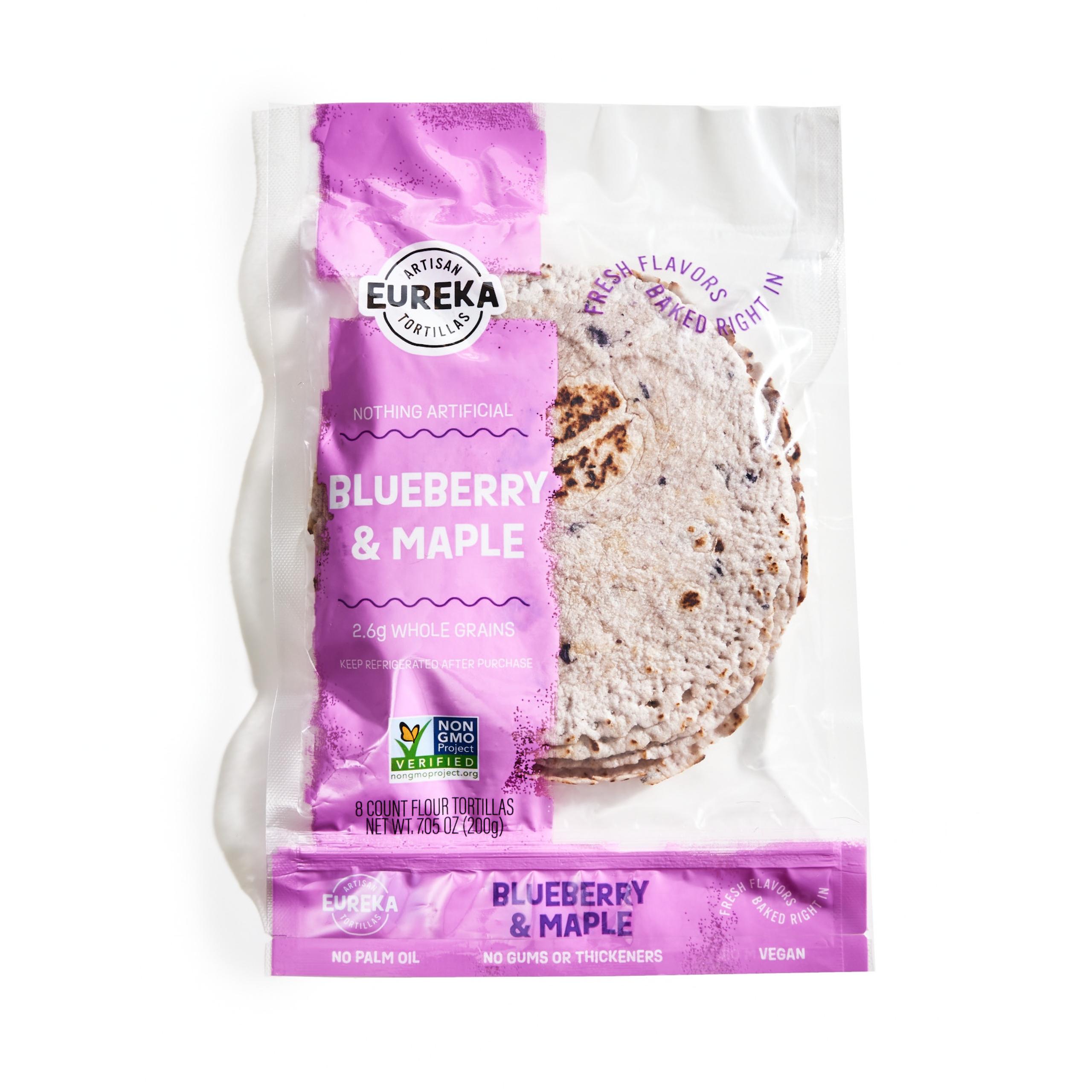 Eureka Tortilla Blueberry & Maple Wheat Flour Tortillas 6'' - Tacos 7.05 oz