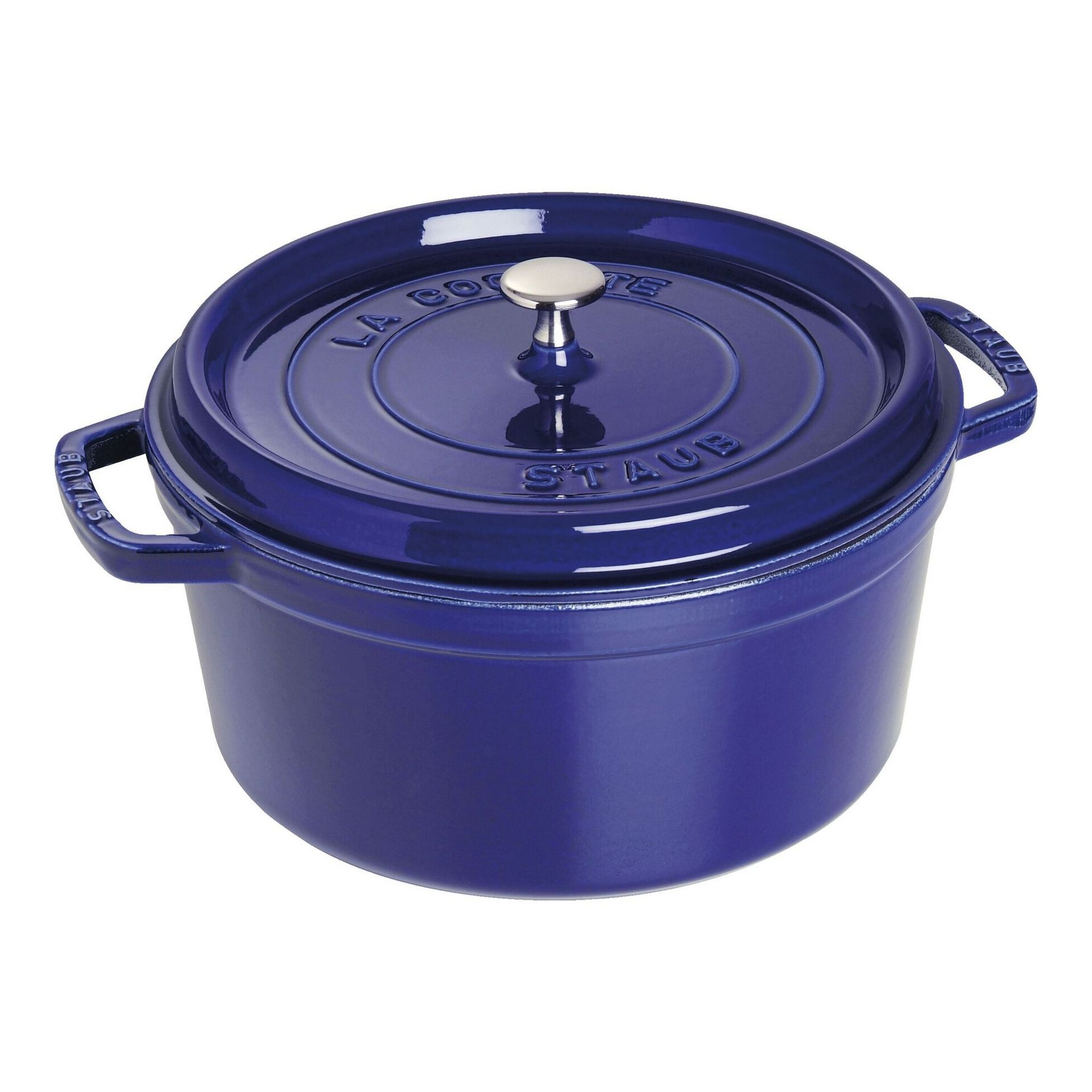 STAUB Cast Iron Round Cocotte 7-qt / Dark Blue 1 each