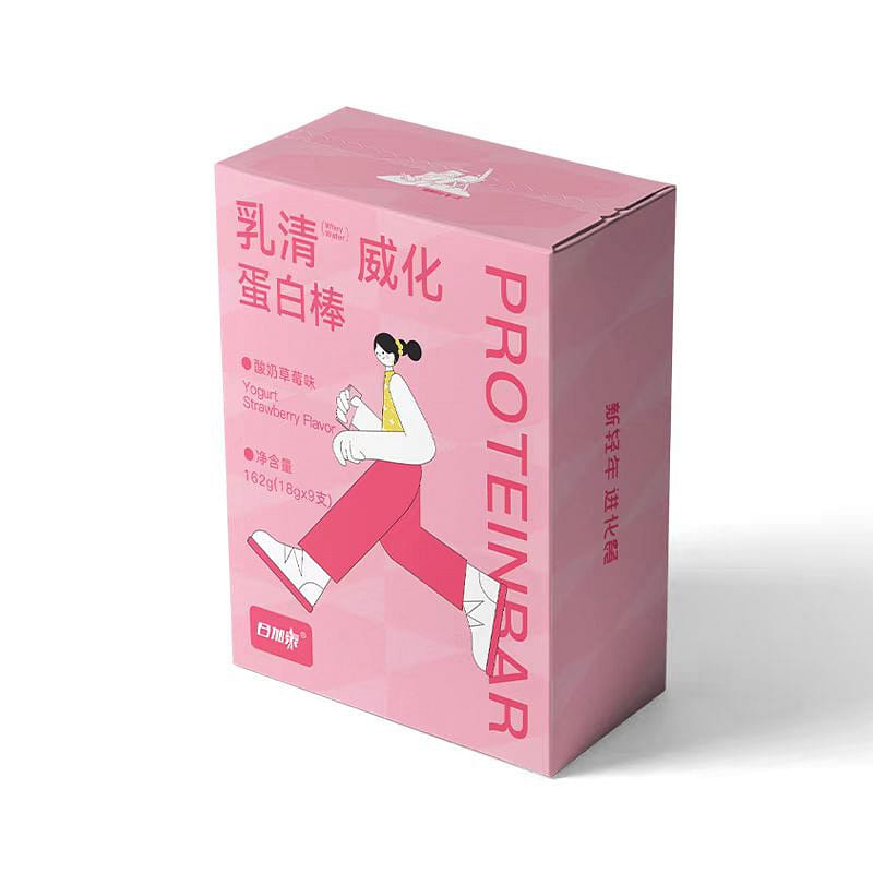 日加泰 酸奶草莓味 乳清蛋白棒威化饼干健康代餐9包 180 克