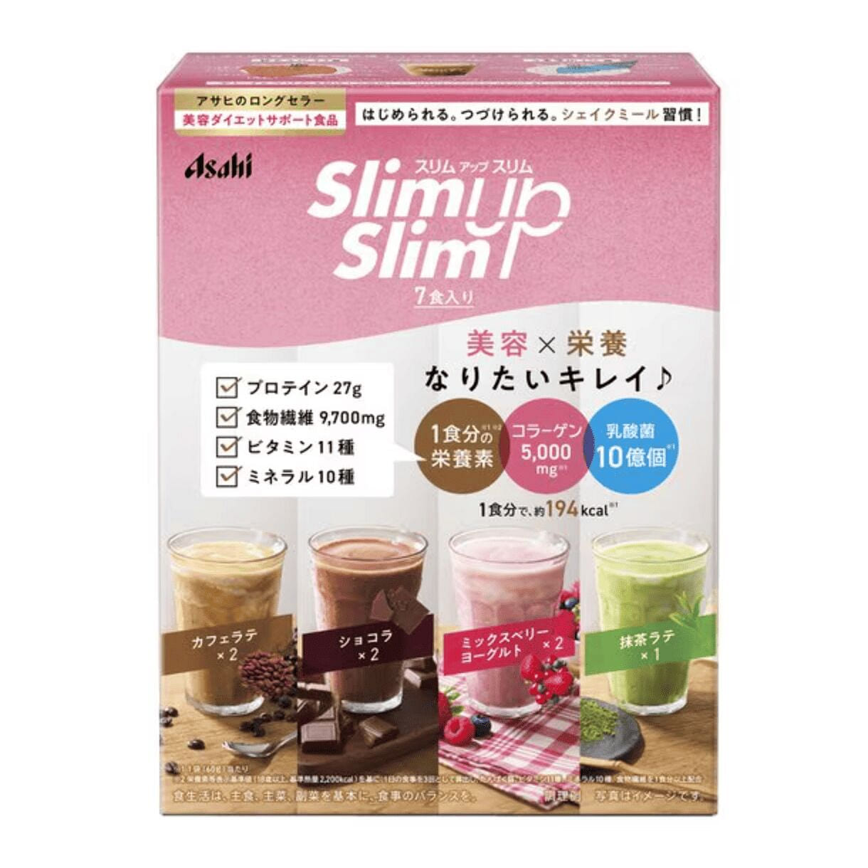 ASAHI Slim Up Shake 4 Flavors 7 pack