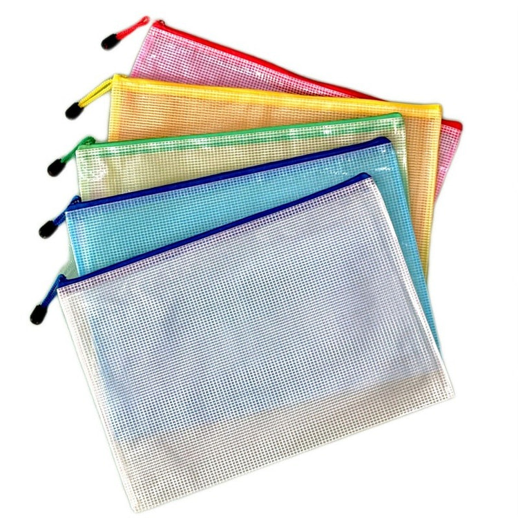 A4 Transparent Zipper File Bag 1pc, Random Color 1 count