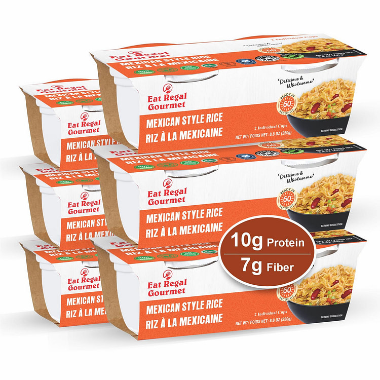 Eat Regal Mexican Style Rice Cups, Pack of 6 8.8 oz