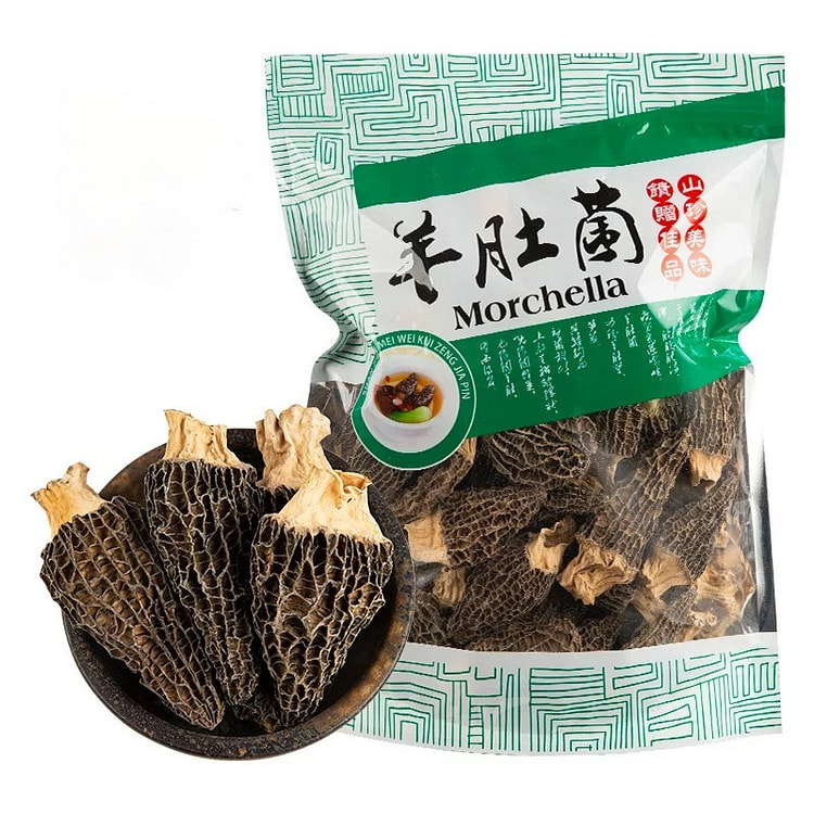 云南特产羊肚菌新鲜头茬精品大号7-9CM 100g