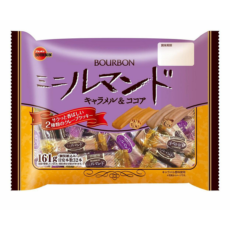 Bourbon 千层饼干棒 焦糖奶油和可可奶油味