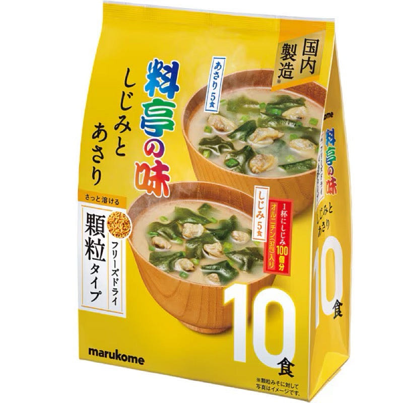 Marukome RyoteinoAji Shijimi Asari Miso Soup 10ct 1 each