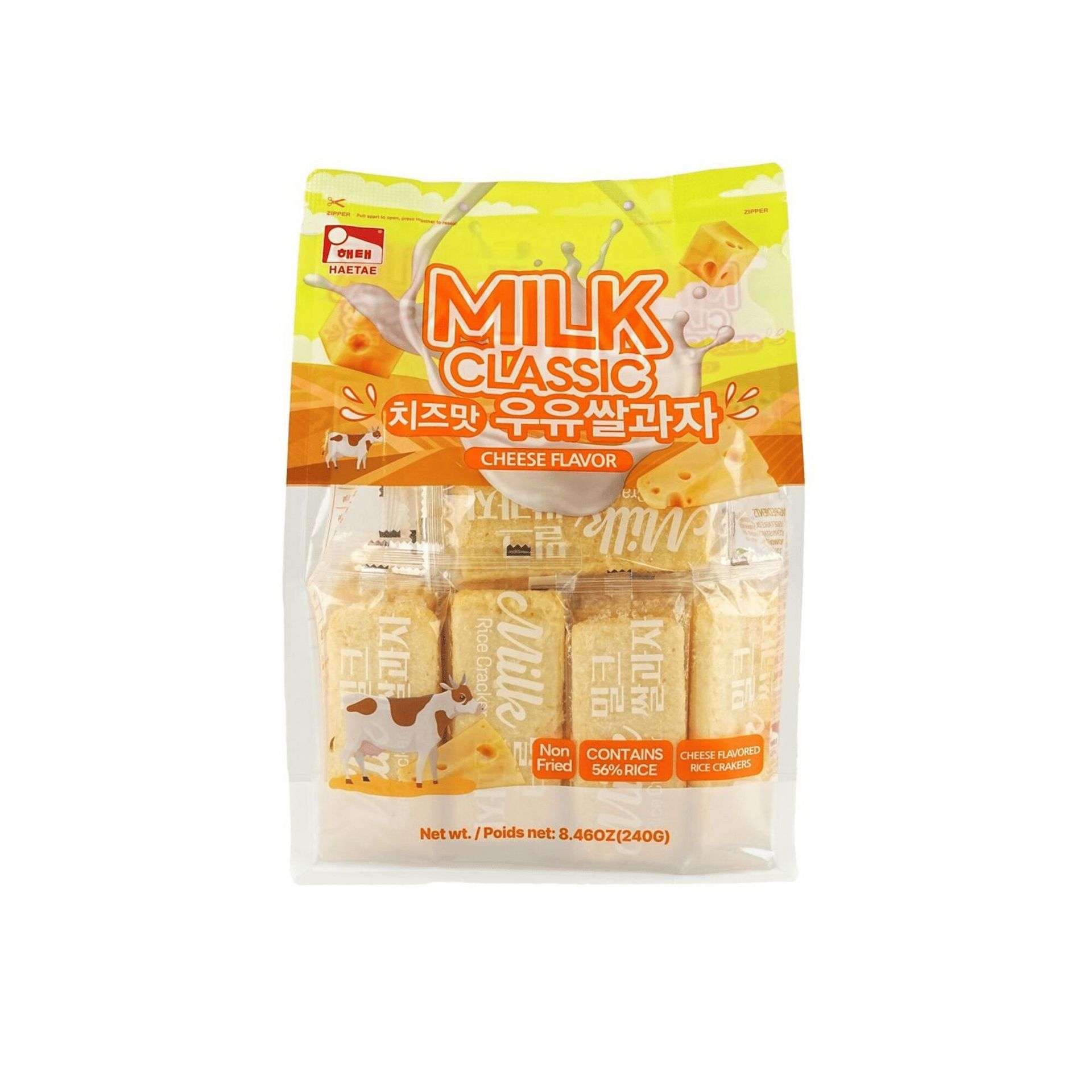 Haitai Rice Crackers Milk Classic Cheddar Flavor 1 each