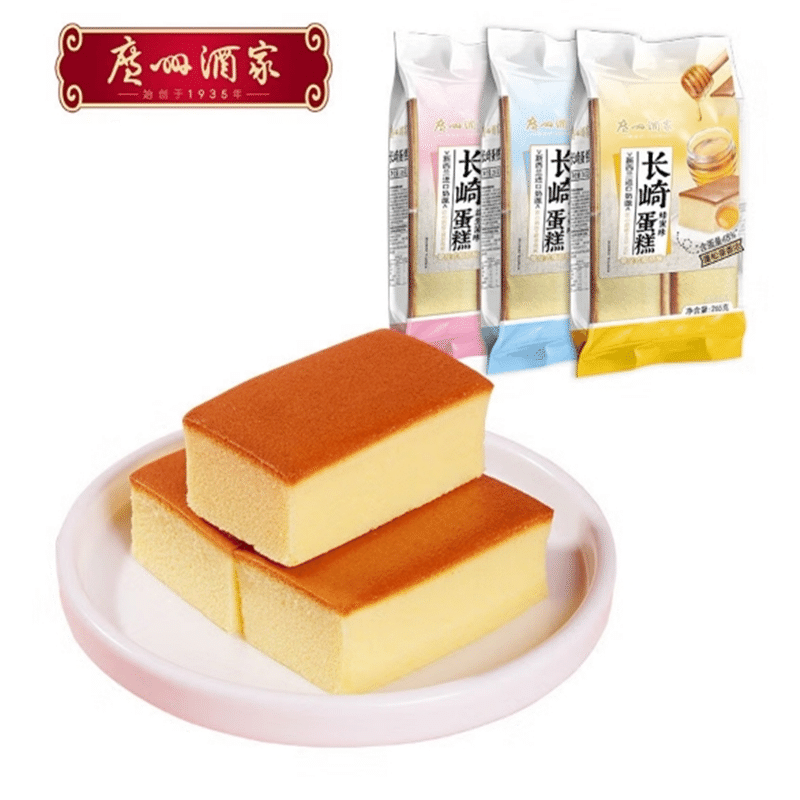 China Direct Mail Guangzhou Restaurant China Time honored Nagasaki Cake 265g * 2 1 count