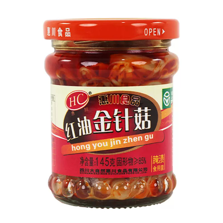 惠川红油金针菇香辣下饭菜开胃咸菜145g*1罐