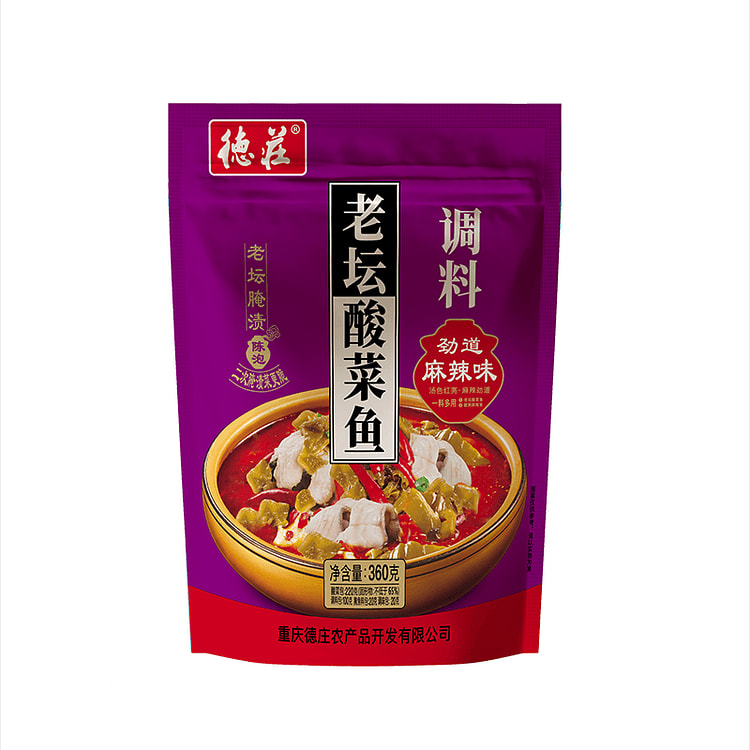 德庄老坛酸菜鱼（麻辣味）调料360g